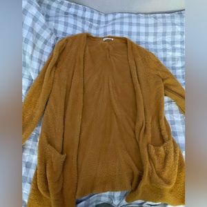 Yellow Soft Fluffy Cardigan